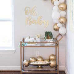 diy baby shower sign wooden base