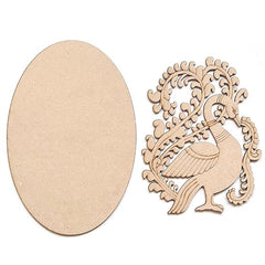 wooden peacock shape for painting