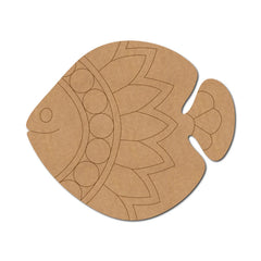 American Elm Wooden Premarked Fish Craft Shapes for DIY Painting Ocean Theme Wall Decor Scrapbooking Art Project