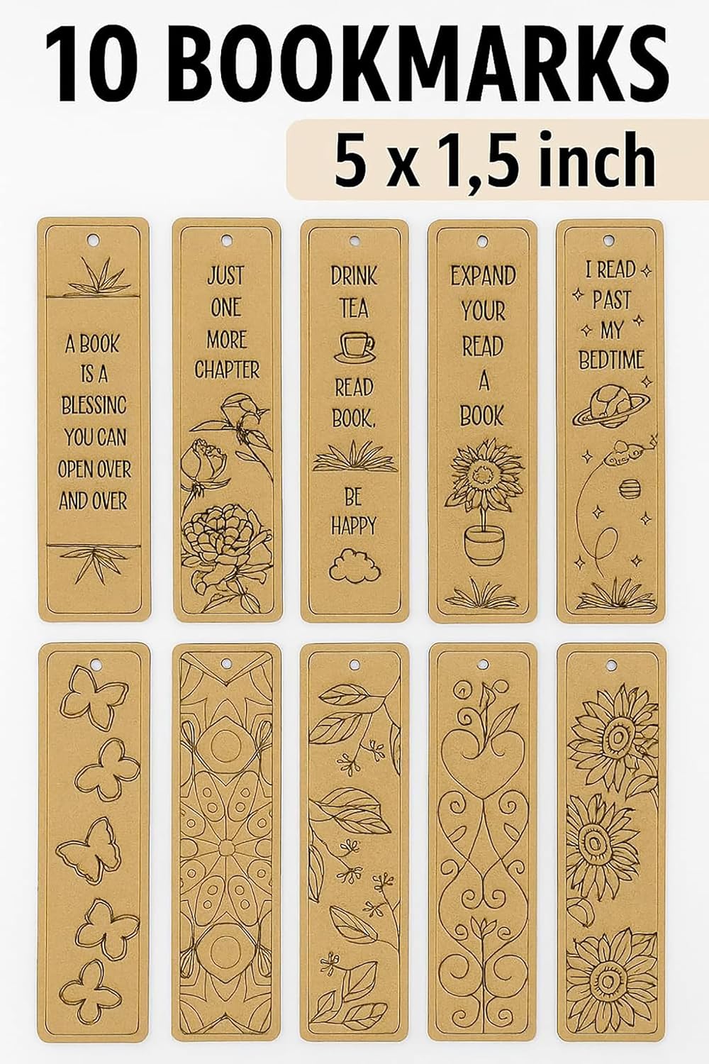 unfinished wood bookmarks for resin art