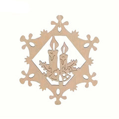 Cliths 10 Wooden Snowflake Candle Cutouts for DIY Crafts, Paintable Wood Slices