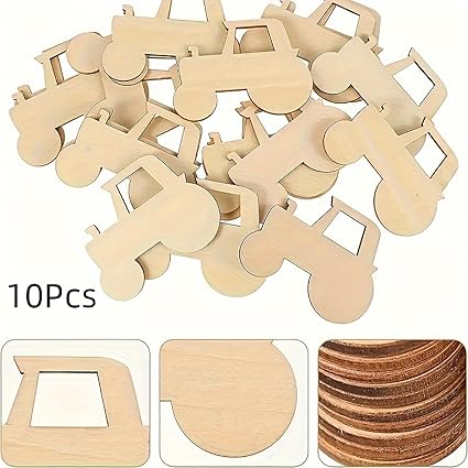 wooden tractor ornaments blank
