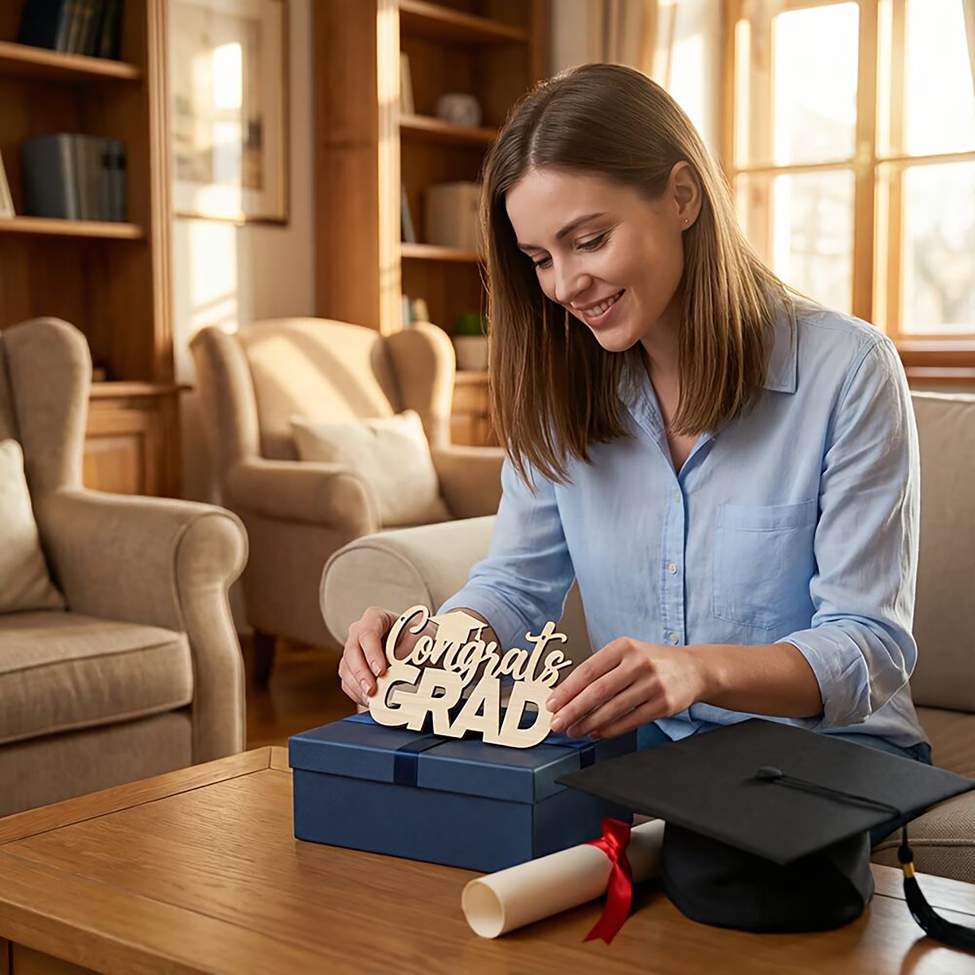 pine mdf graduation theme craft base