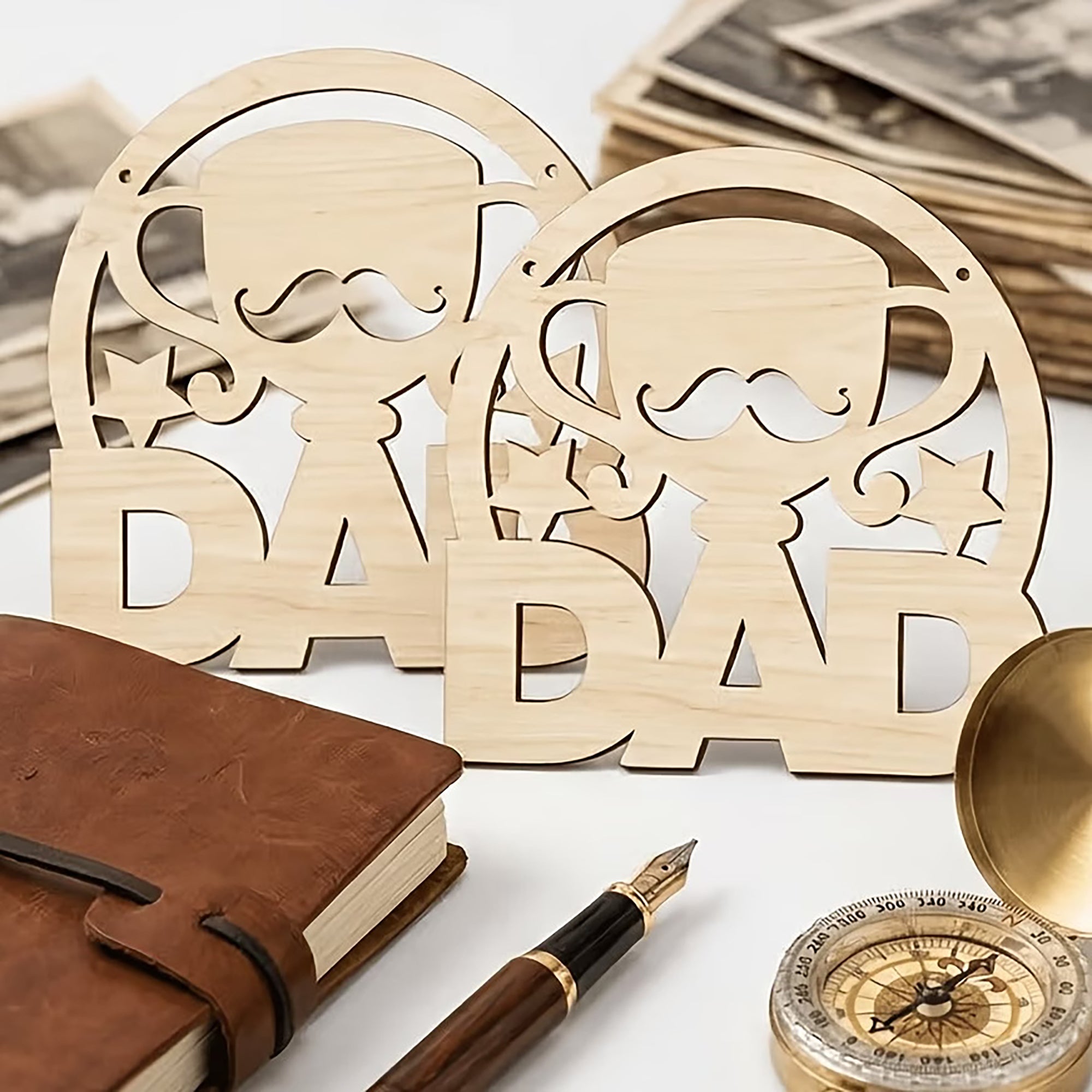 wooden dad cutout for acrylic painting and resin art