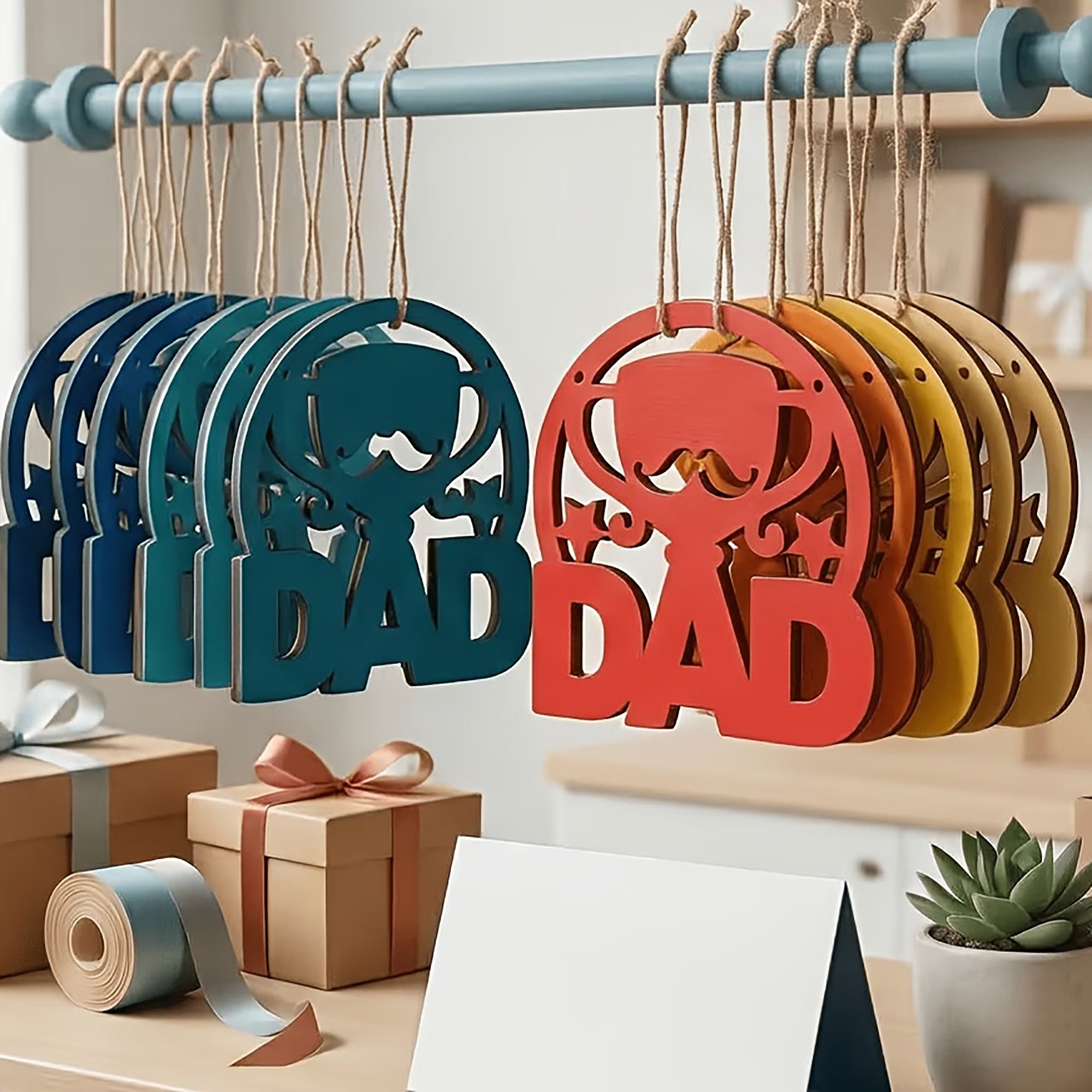 wooden hanging ornament for handmade decorations