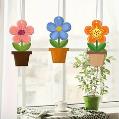 Cliths 10 Pcs Wooden Flower Pot Cutouts for DIY Craft Painting Projects Home Garden Decor