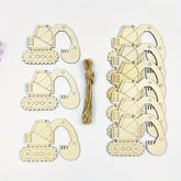 excavator shape mdf cutout for diy art