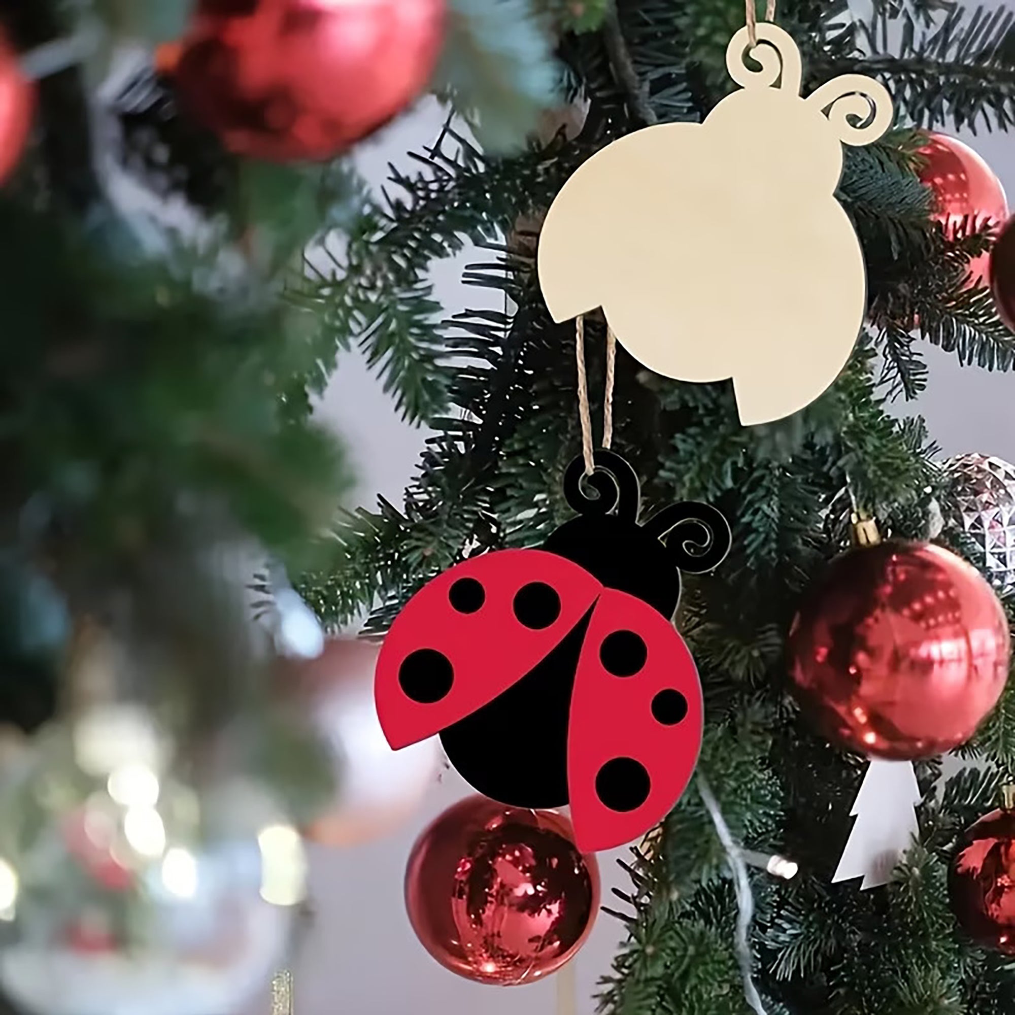 ladybug hanging wood blanks