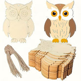 owl wooden craft cutouts
