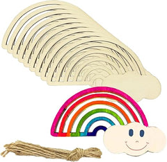 wooden rainbow cutouts