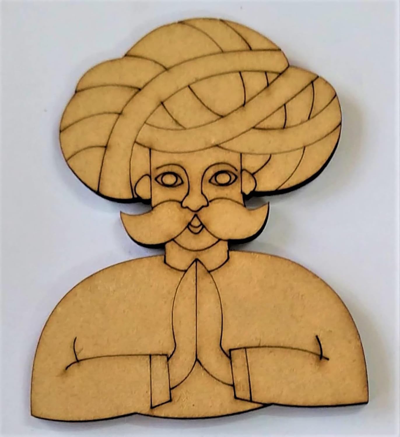 rajasthani man shape mdf cutouts for painting