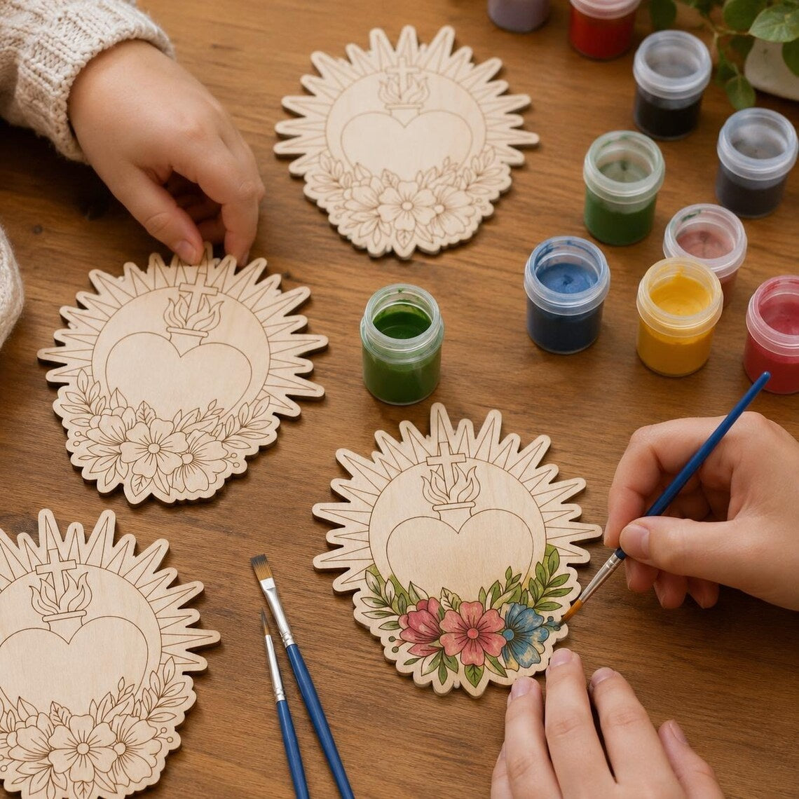 sacred heart mdf blank for acrylic painting