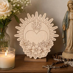 unfinished religious wood cutout for diy art