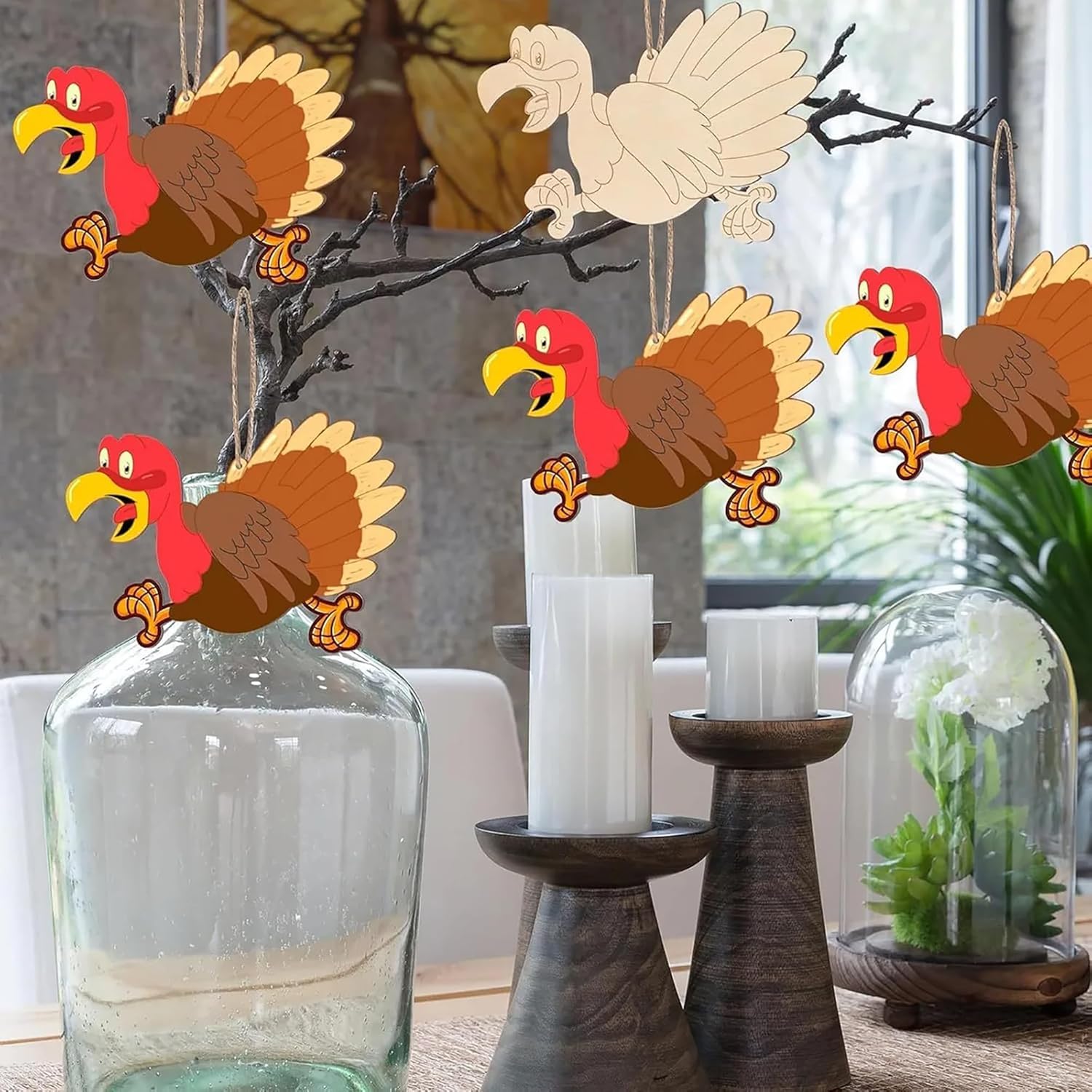wooden turkey hanging for craft projects