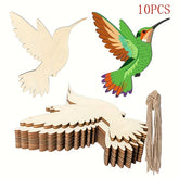 wooden hummingbird ornaments
