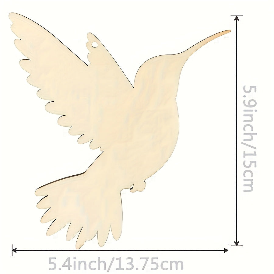 wooden bird hanging decorations