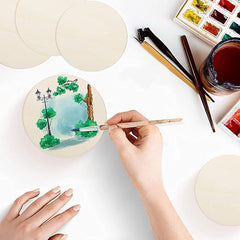 Circle Shape Pine MDF DIY Art & Craft Base 2.7 mm Thick Wooden Hanging Cutouts for Painting & Decoration Cliths