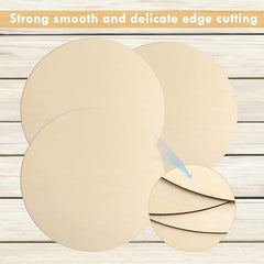 Circle Shape Pine MDF DIY Art & Craft Base 2.7 mm Thick Wooden Hanging Cutouts for Painting & Decoration Cliths
