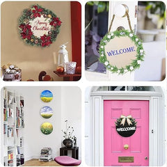 Circle Shape Pine MDF DIY Art & Craft Base 2.7 mm Thick Wooden Hanging Cutouts for Painting & Decoration Cliths
