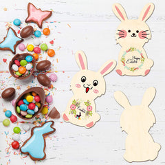 easter wooden bunny cutouts