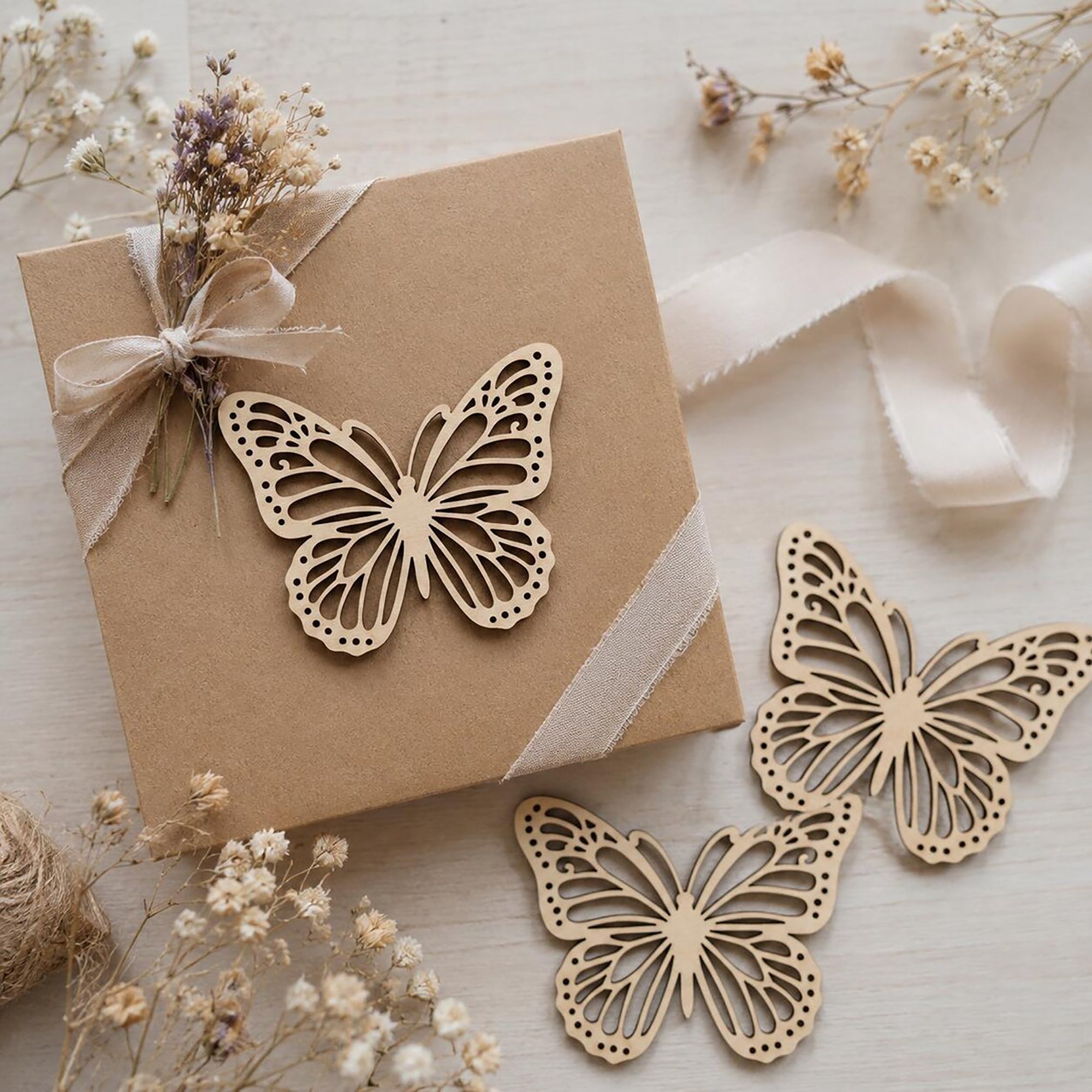 wooden butterfly ornament blank for diy craft projects