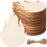flame shape mdf wood cutout for diy art and craft