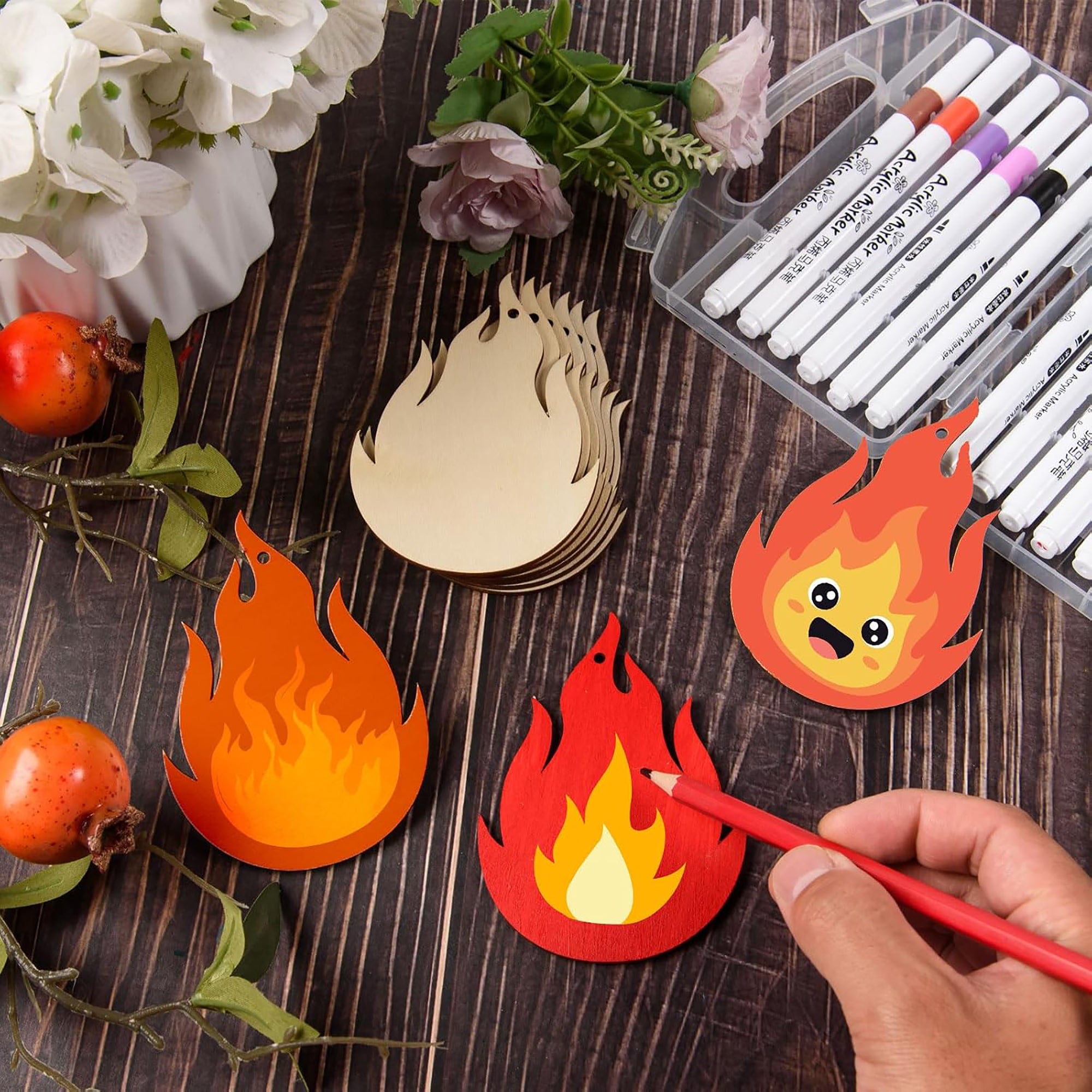 flame shaped mdf base for mandala art