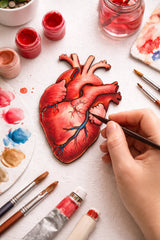 realistic heart mdf craft base for diy