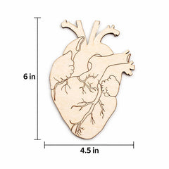 engraved heart wood shapes for art projects