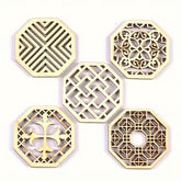hollow wooden shapes for decoration