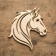 wooden horse cutouts for wall hanging