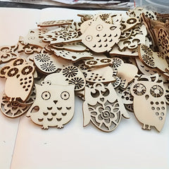 owl wooden cutouts for party decoration