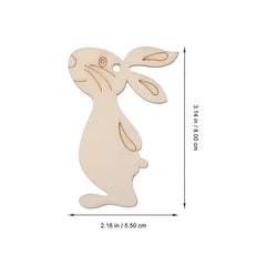 rabbit shape wooden craft