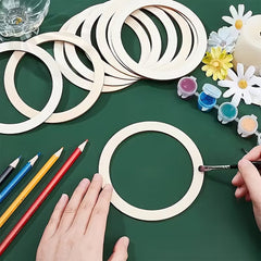 round wooden frames for wall hanging