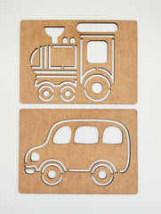 engraved wooden template boards for kids