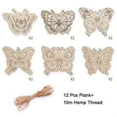 small wooden butterfly cutouts for wall and room decoration