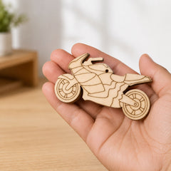 wooden motorcycle shape for painting and crafts