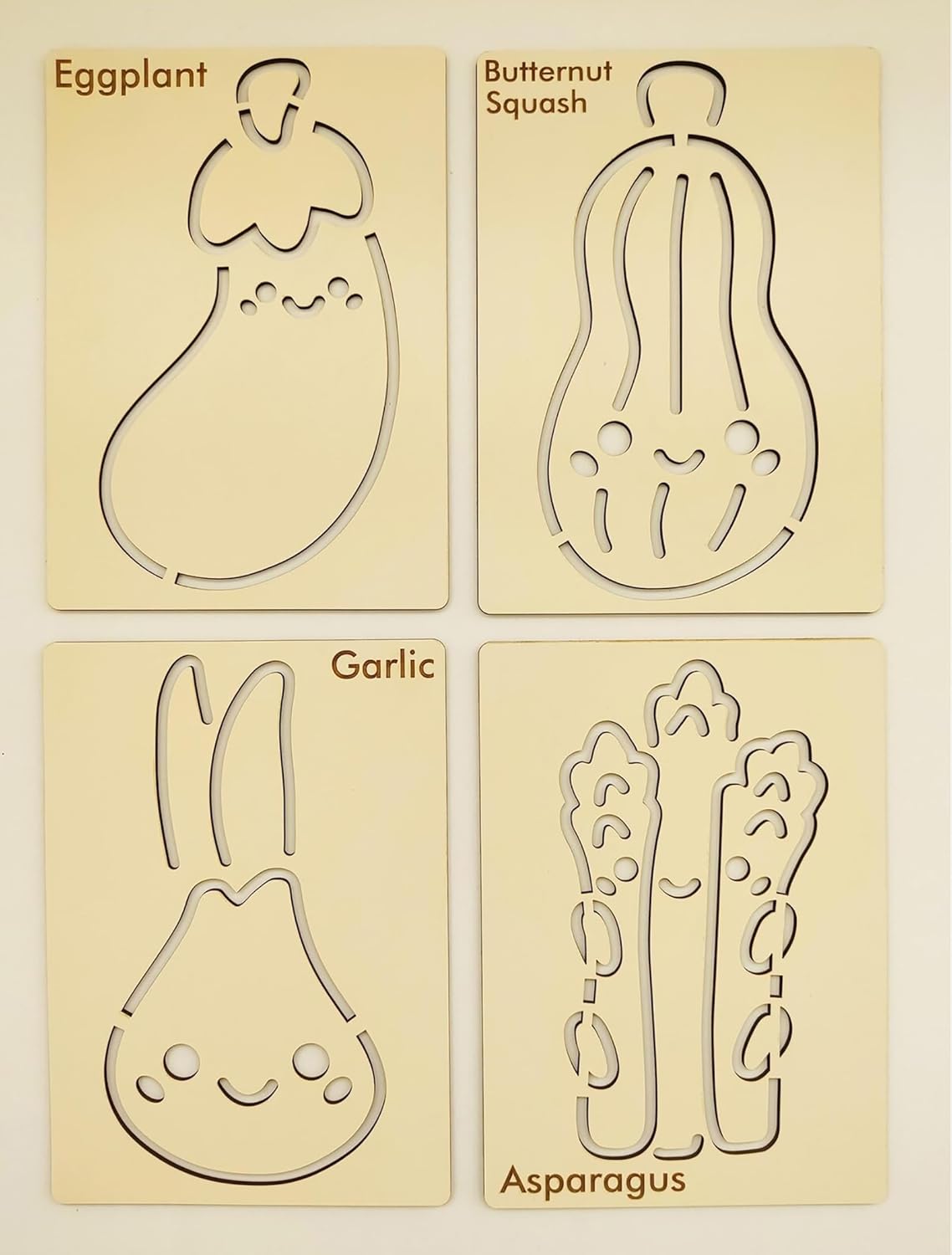 vegetable pattern wooden tracing board