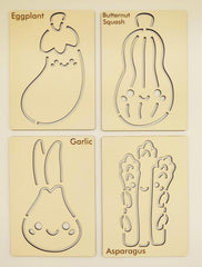 vegetable pattern wooden tracing board