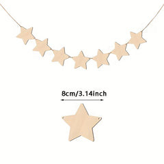 wooden star hanging for craft projects