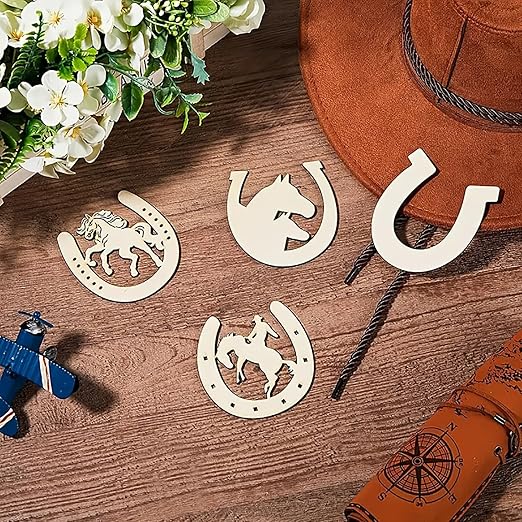 horseshoe wood cutouts