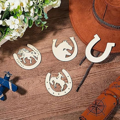 horseshoe wood cutouts
