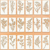 Floral Stencil Sheets: Includes a variety of flower, leaf,