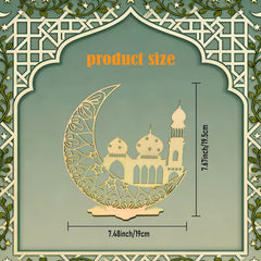 crescent moon islamic table ornament