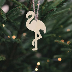 American Elm 20 Pcs Wooden Flamingo Cutouts for DIY Crafts Unfinished MDF Wood Ornaments for Hawaii Theme, Summer Decor, Kids Art Projects