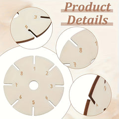 8cm round wooden loom board for beginners jewelry making