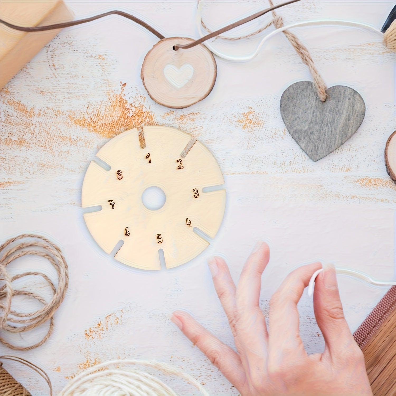 portable wooden weaving board for friendship bracelets