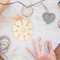 portable wooden weaving board for friendship bracelets