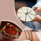 wooden bracelet weaving tool with numbers for easy crafting