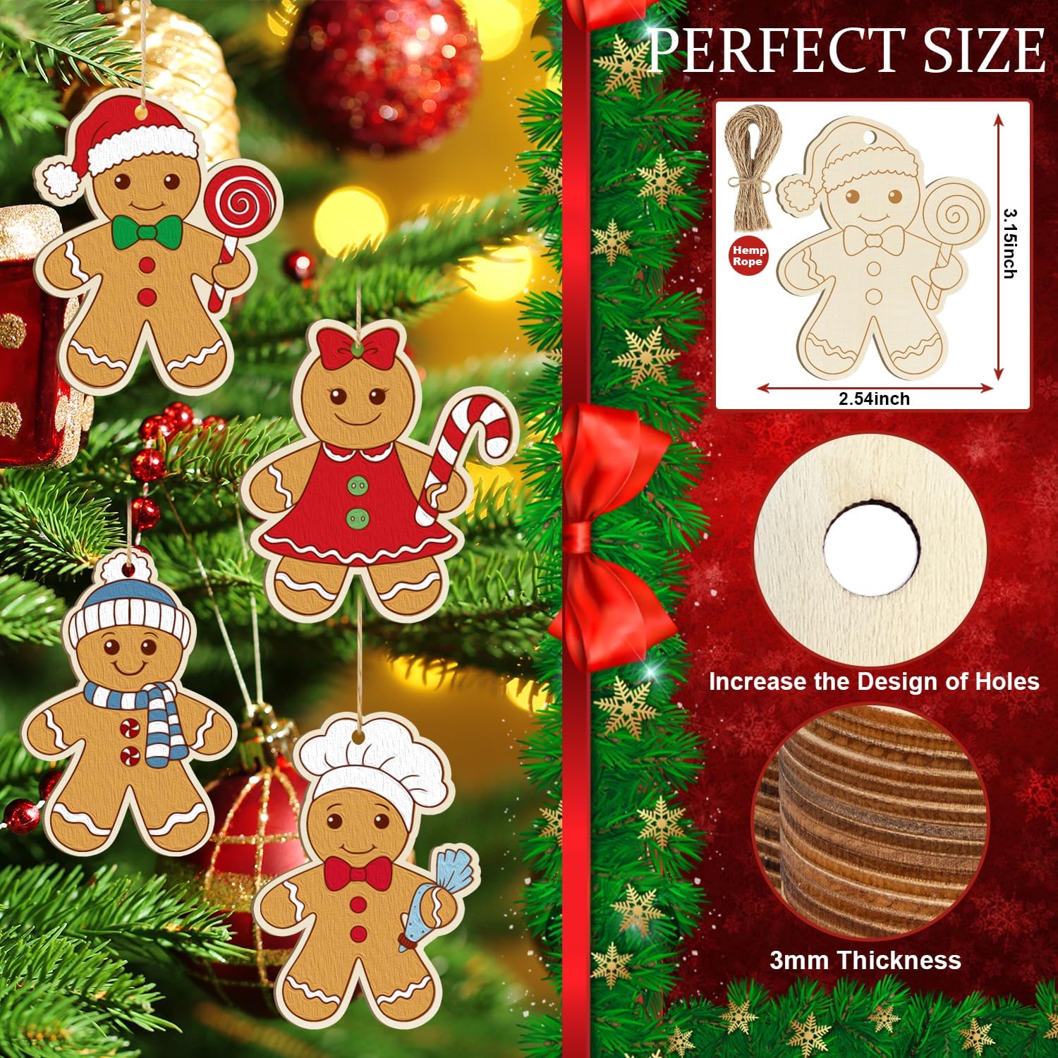 unfinished gingerbread wood crafts